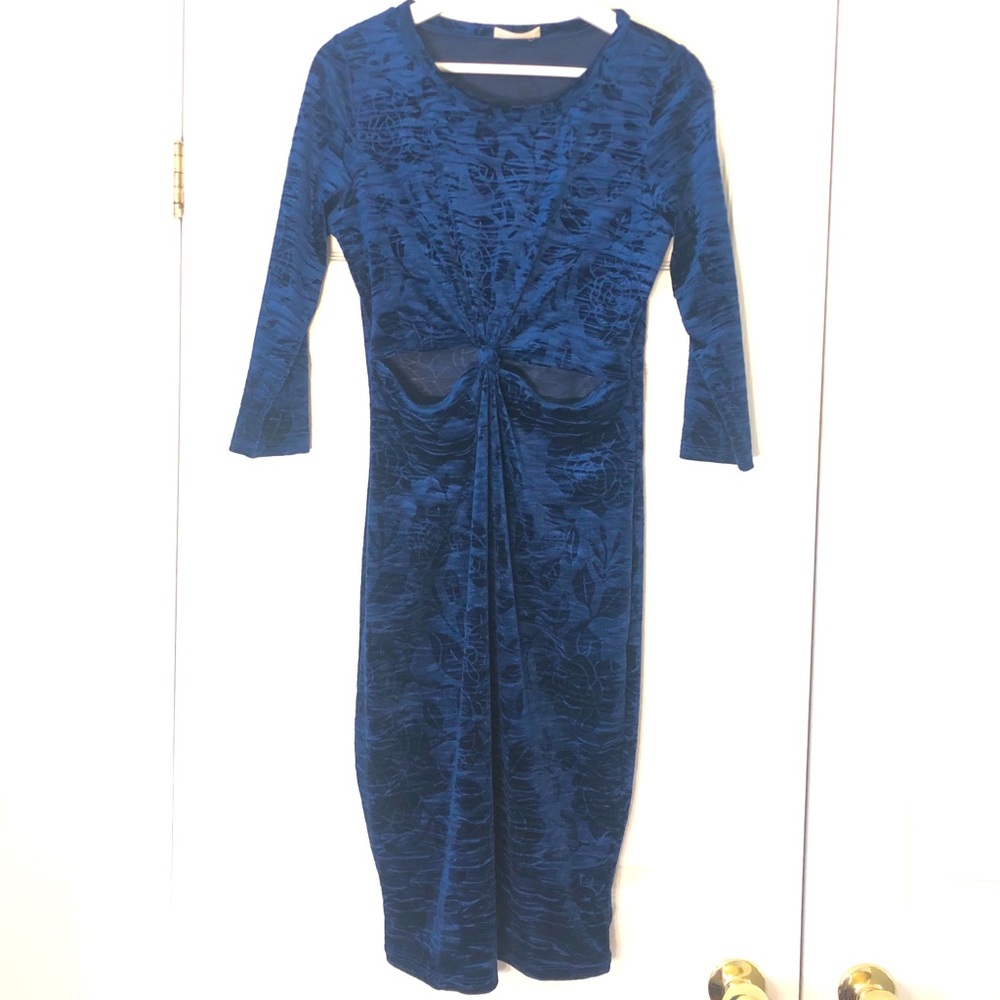 Anthropologie Everly Bodycon velvet cut out dress